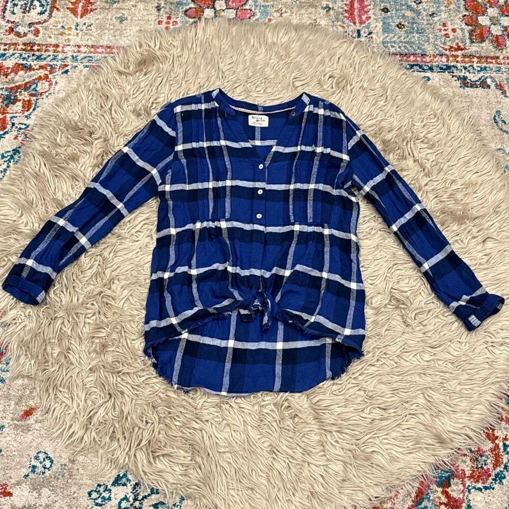 Anthropologie Holding Horses flannel blouse size 8